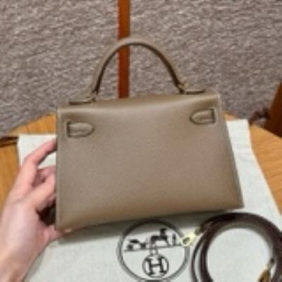 wholesale quality hermes mini kelly 2 epsom 18 etoupe ghw